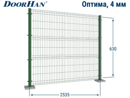 Купить 3D заборную секцию ДорХан 2535×630 мм в Кемеровской области от 1087 руб.
